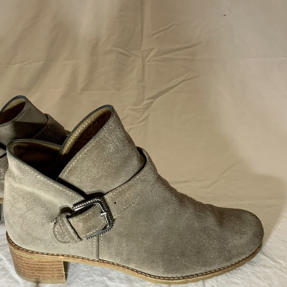 Stuart Weizman - Tan Suede Ankle Boot With Strap … - image 1